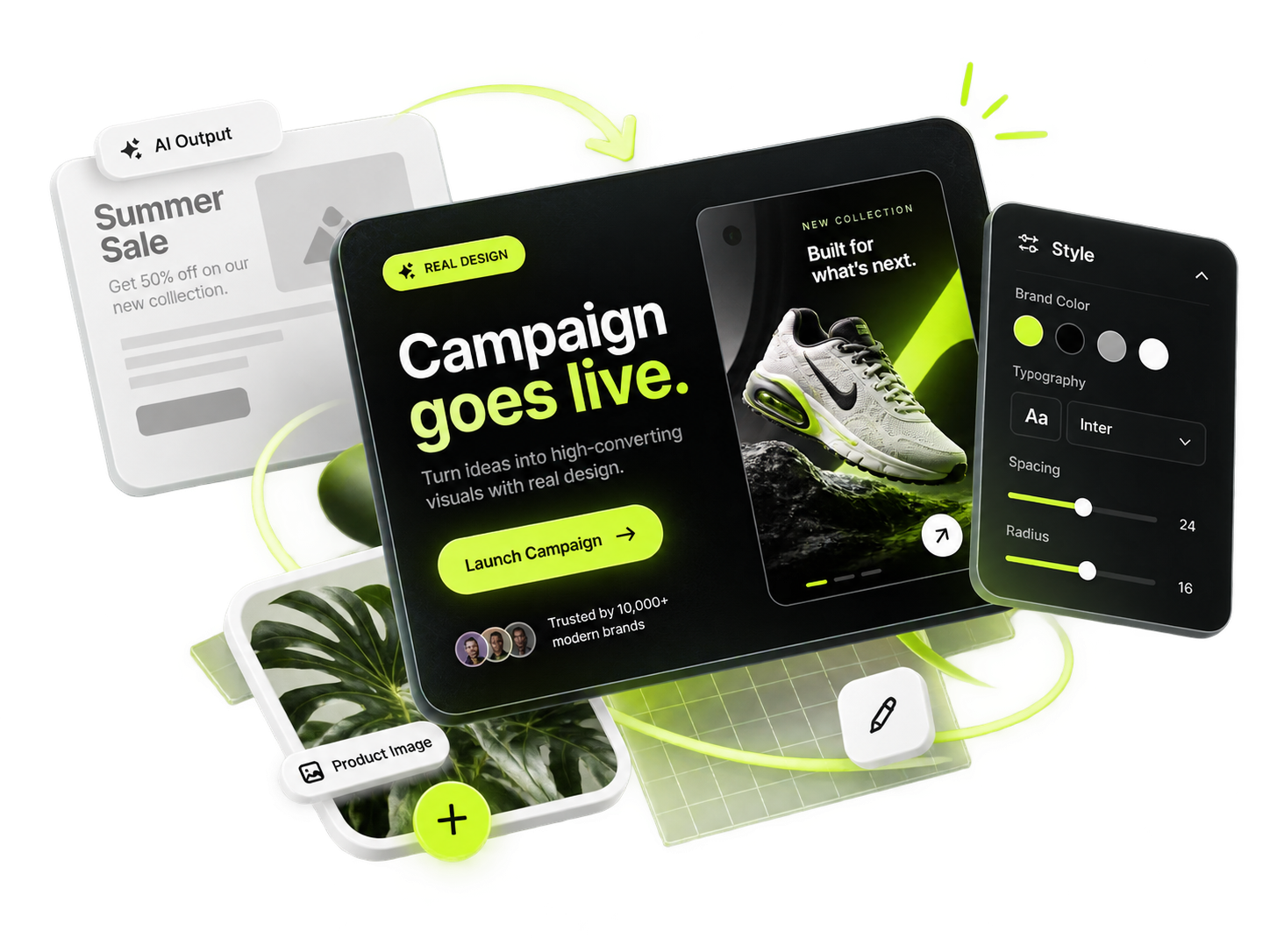 Reklam Oldu turns a plain AI output into a polished, launch-ready campaign design